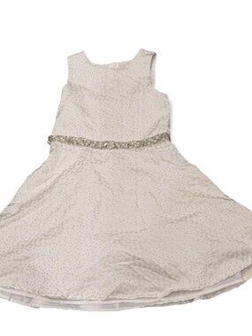 Max Studio Cream Glitter Girls Dress 7